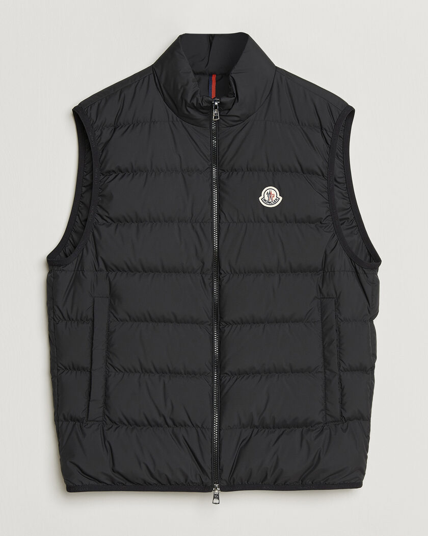  Moncler Contrin Down Vest Black – Svart
