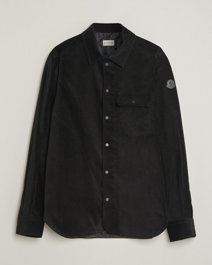 Moncler Corduroy Overshirt Black – Svart