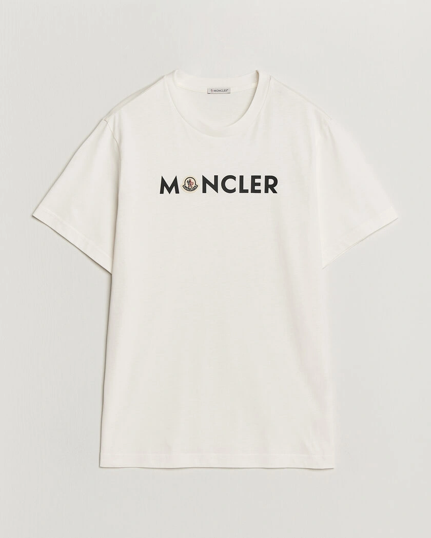 Moncler Logo Lettering T-Shirts White – Vit