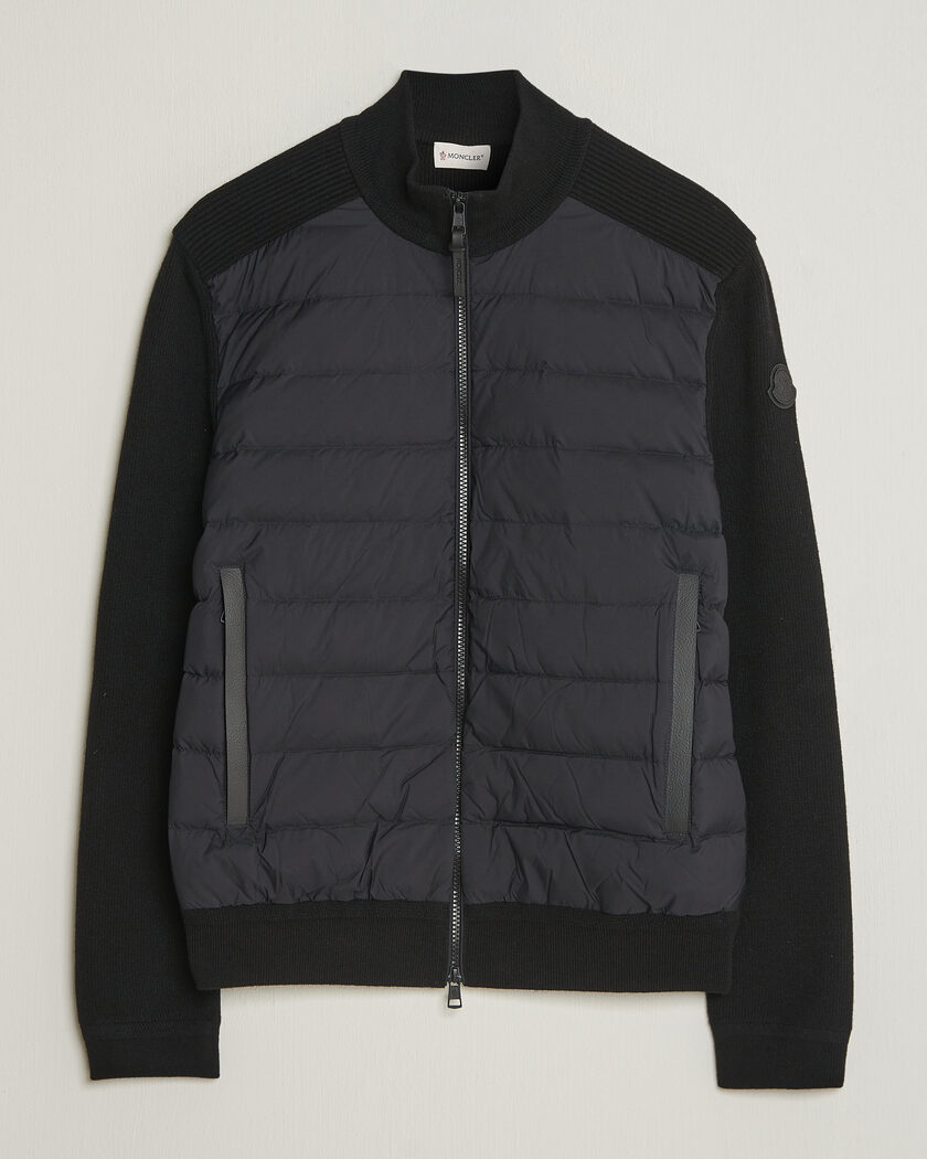 Moncler Wool/Cashmere Hybrid Jacket Black – Svart