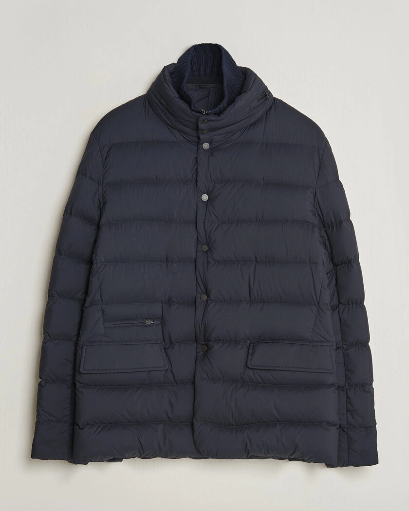 Moncler Elarune Down Blazer Navy – Blå