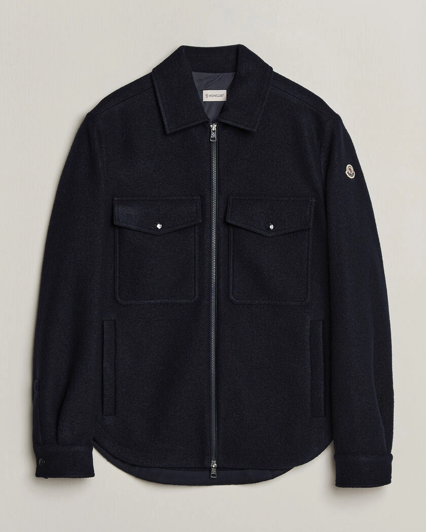 Moncler Zip Overshirt Navy – Blå