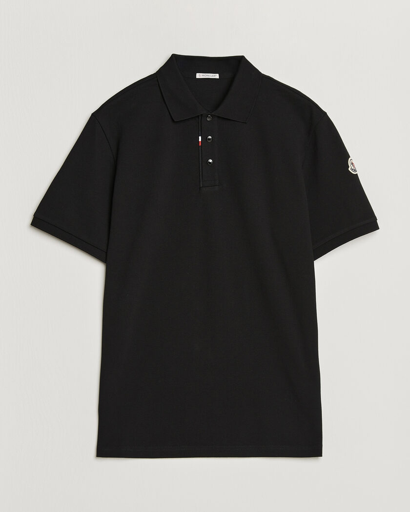 Moncler Short Sleeve Polo Black – Svart
