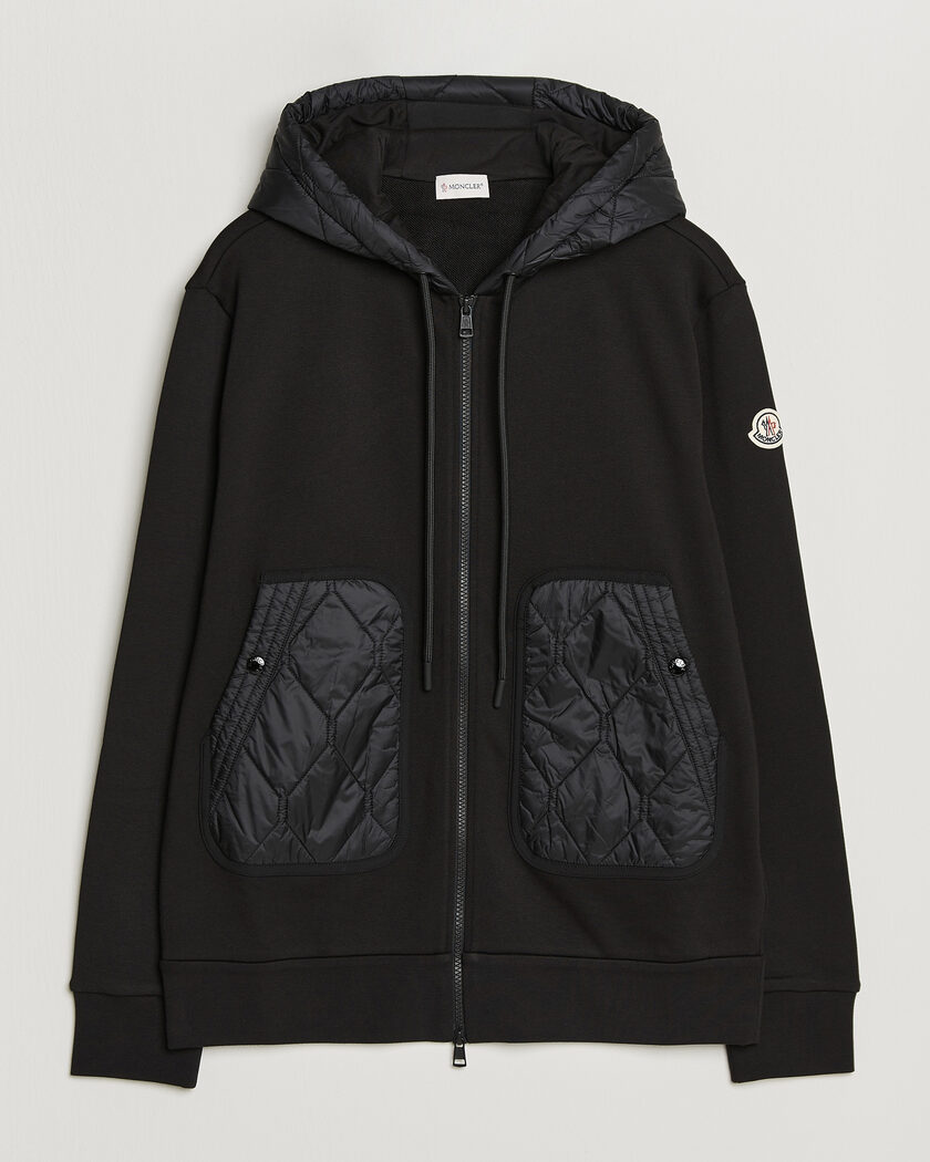 Moncler Full Zip Hoodie Black – Svart