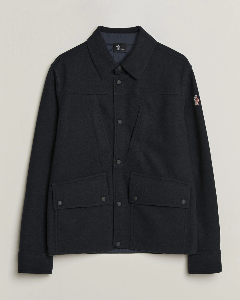 Moncler Grenoble Brushed Shirt Jacket Navy – Blå