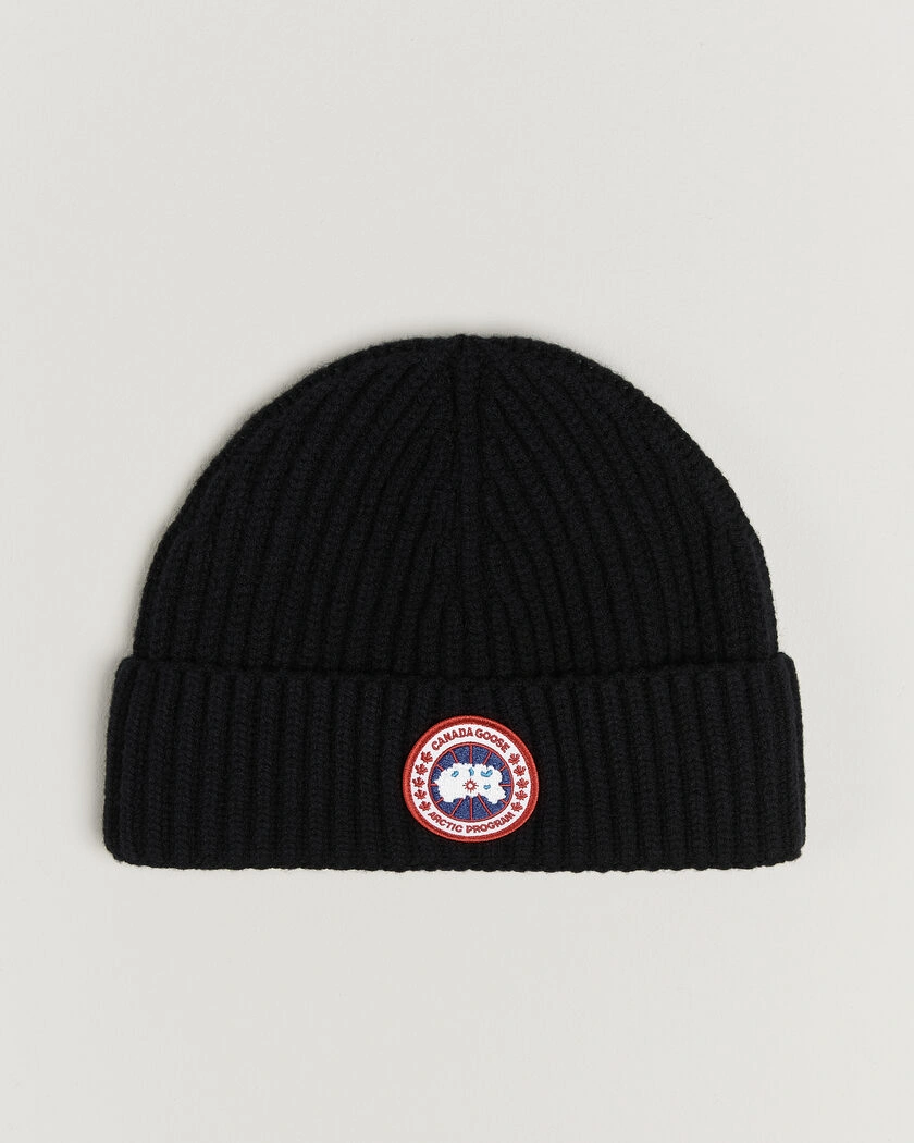 Canada Goose Cashmere Blend Rib Toque Black – Svart