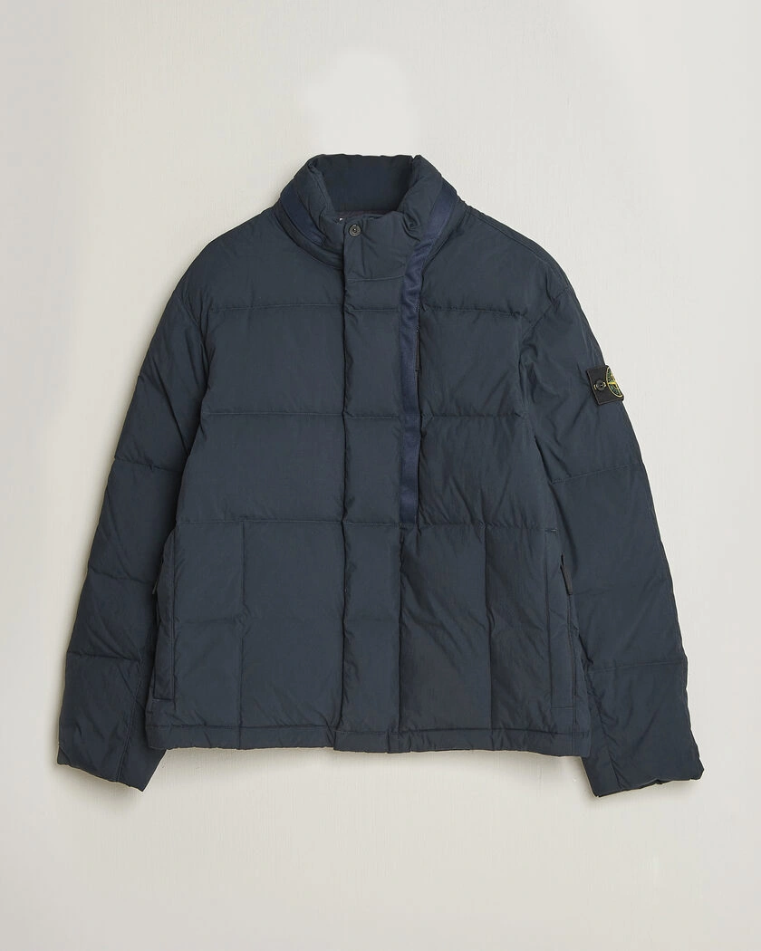 Stone Island Cotton/Nylon Padded Down Jacket Navy Blue – Blå