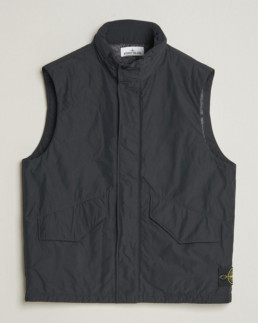 Stone Island Micro Twill Padded Vest Black – Svart