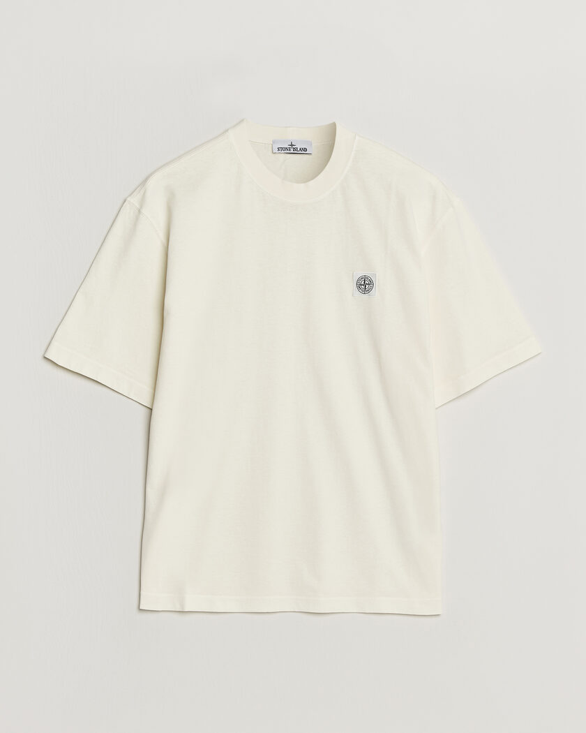 Stone Island Combed Organic Cotton T-Shirt Ivory – Vit