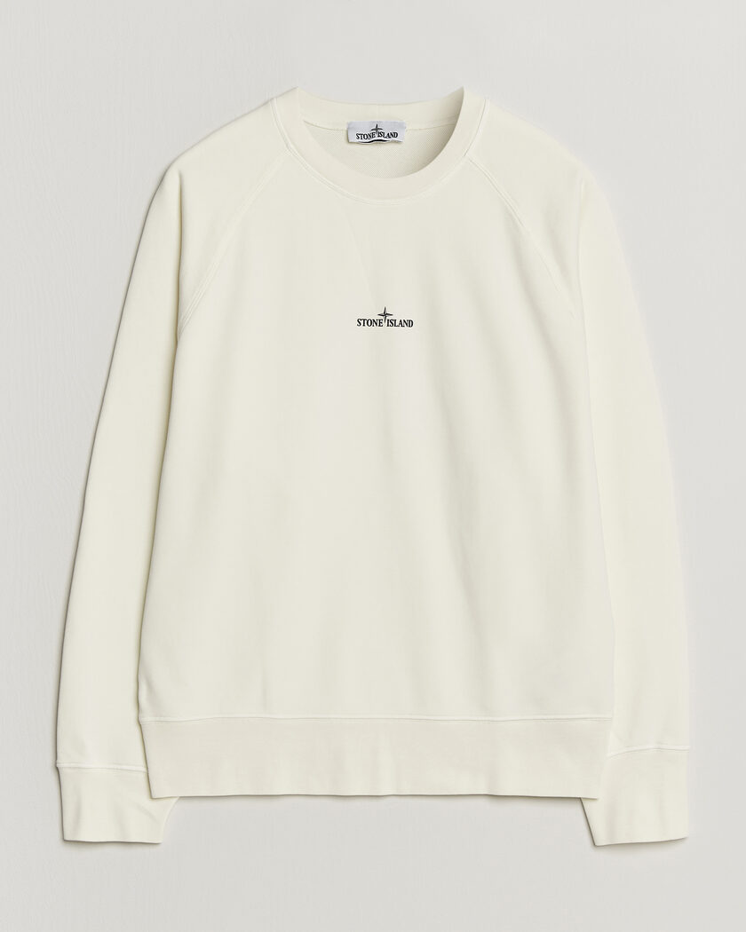 Stone Island Garment Dyed Fleece Desert Print Sweatshirt Ivory – Vit