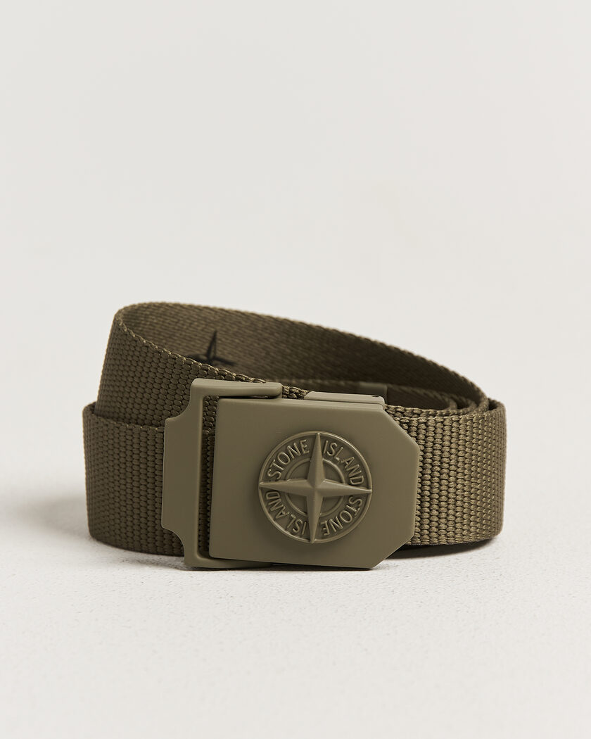Stone Island Textile Belt Military Green – Grön