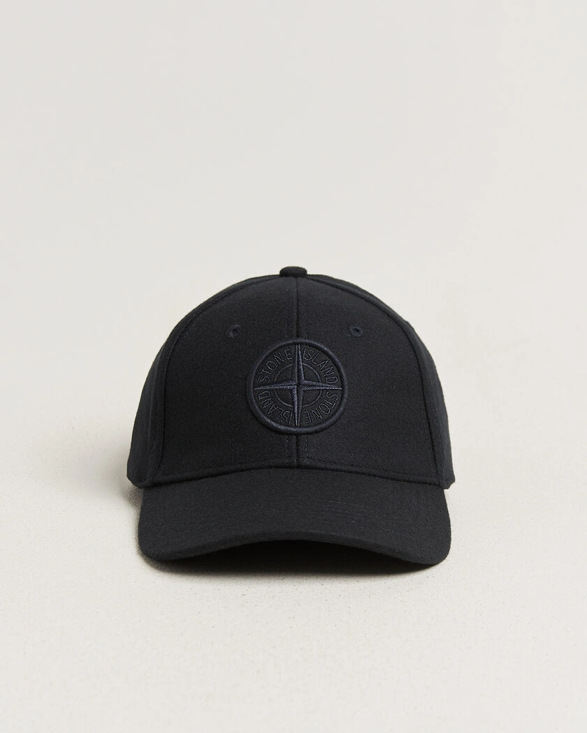 Stone Island Wool/Nylon Flannel Cap Navy Blue – Blå
