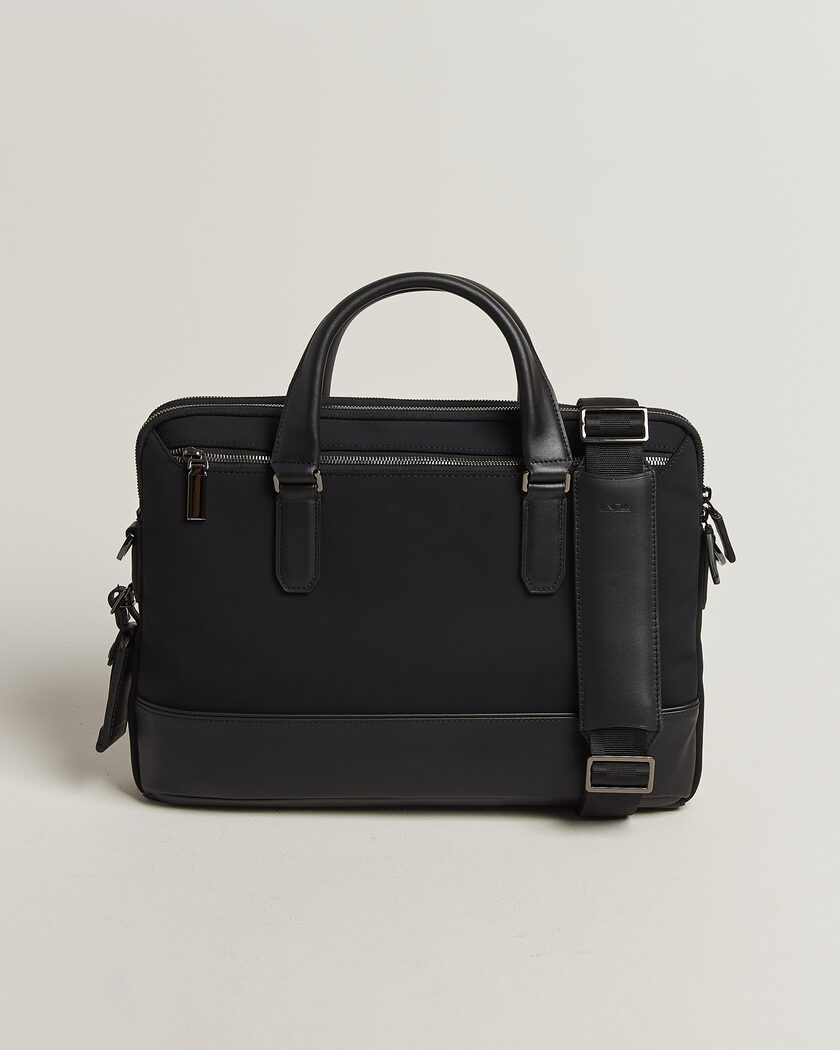TUMI Harrison Sycamore Slim Nylon Brief Midnight Black – Svart