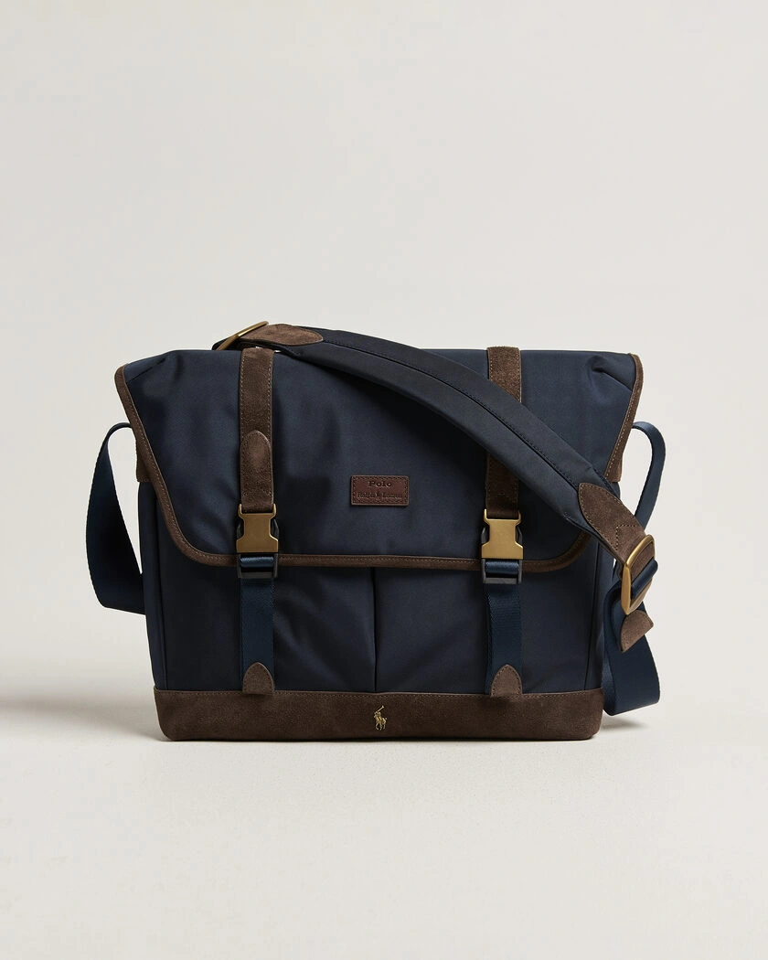 Polo Ralph Lauren Messenger Duffle Bag Newport Navy/Brown – Blå