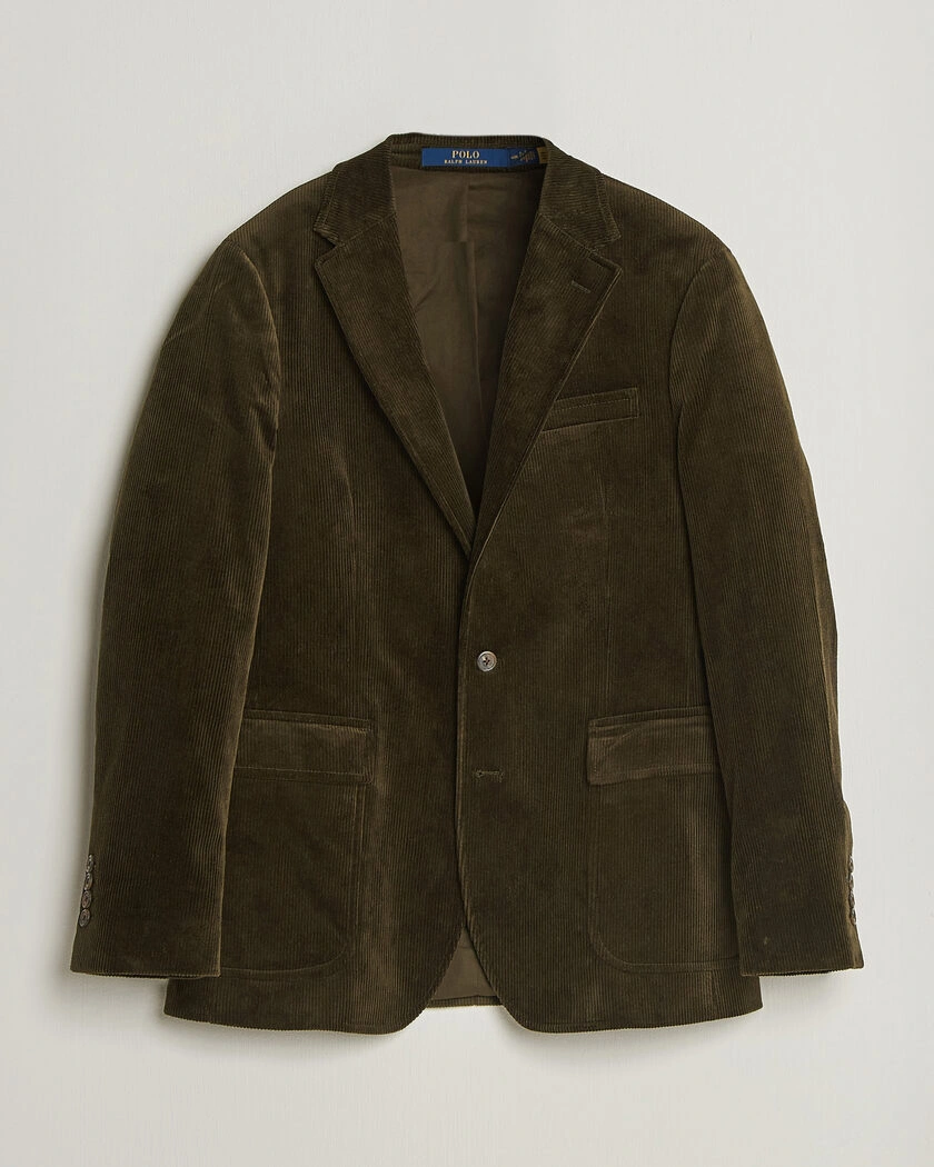 Polo Ralph Lauren Single Breasted Corduroy Sportcoat Fall Olive – Grön