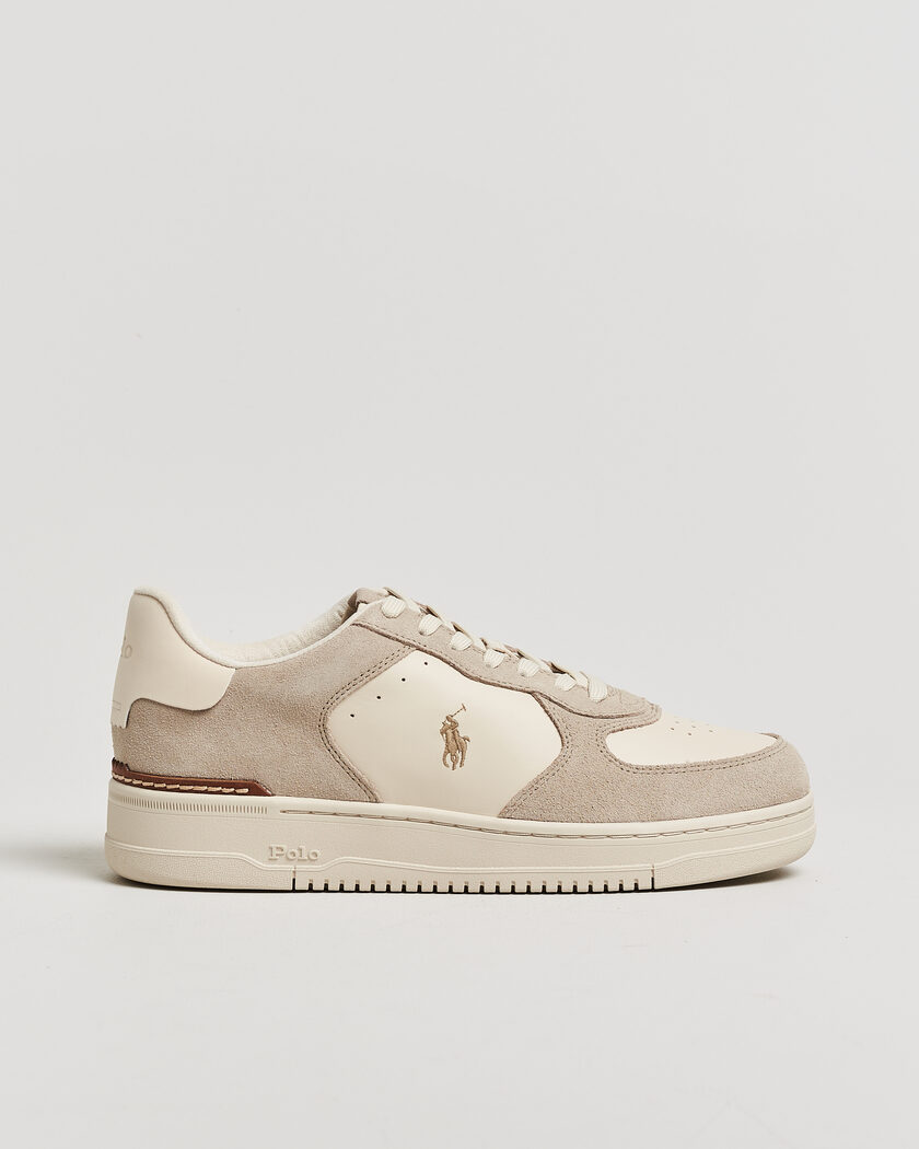 Polo Ralph Lauren Masters Court Suede/Leather Sneakers Milkshake – Beige