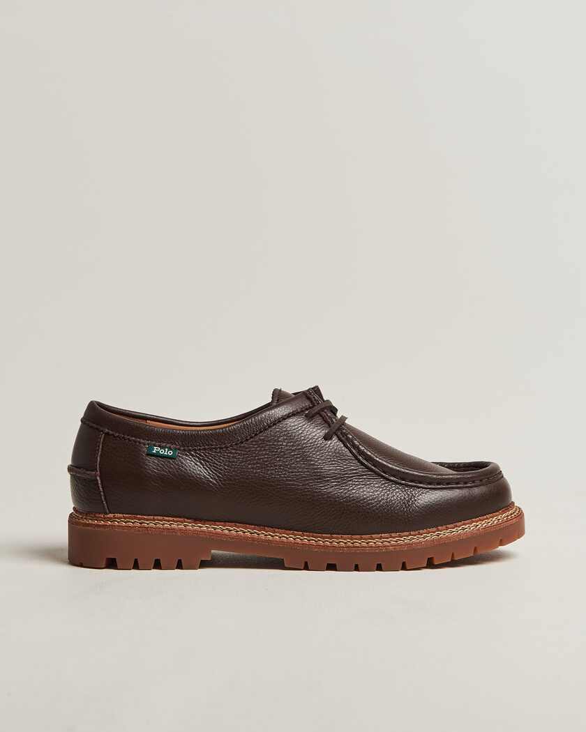 Polo Ralph Lauren Jett Apron Derby Shoe Dark Brown – Brun