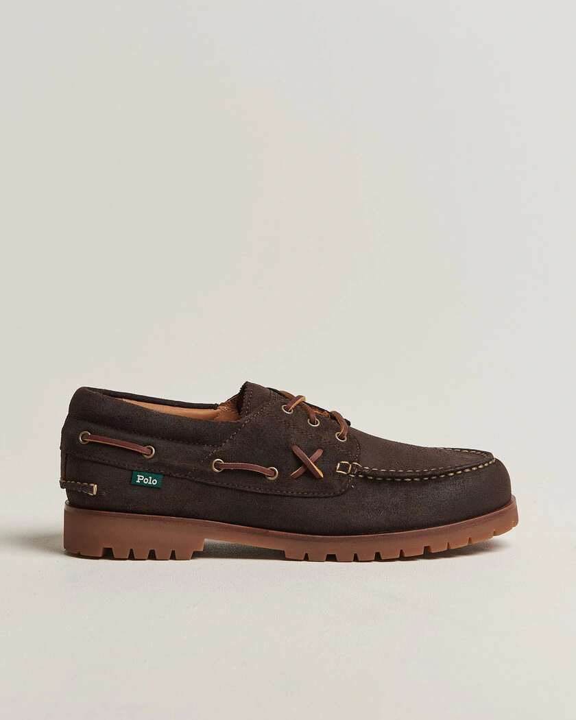 Polo Ralph Lauren Ranger Deck Suede Boat Shoe Dark Chocolate – Brun