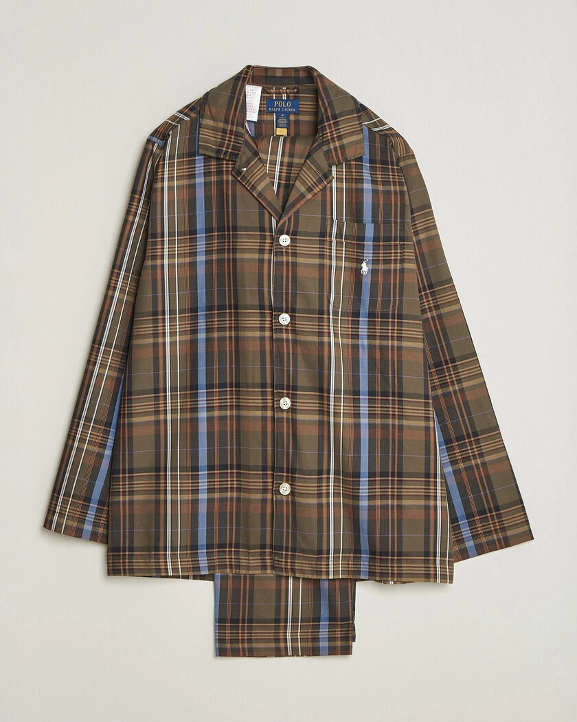 Polo Ralph Lauren Pyjamas Set Olive Brown Multi – Flerfärgad