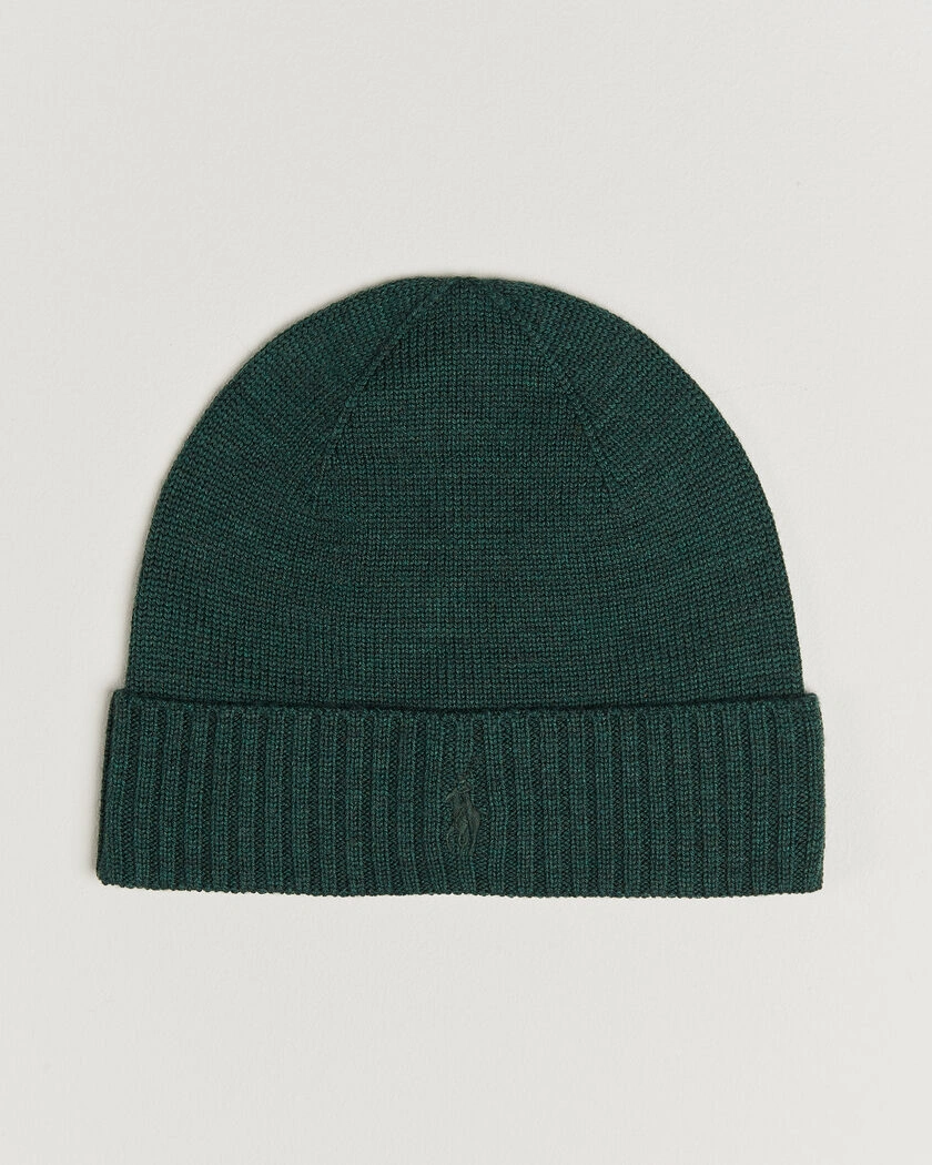 Polo Ralph Lauren Merino Beanie Pine Heather – Grön