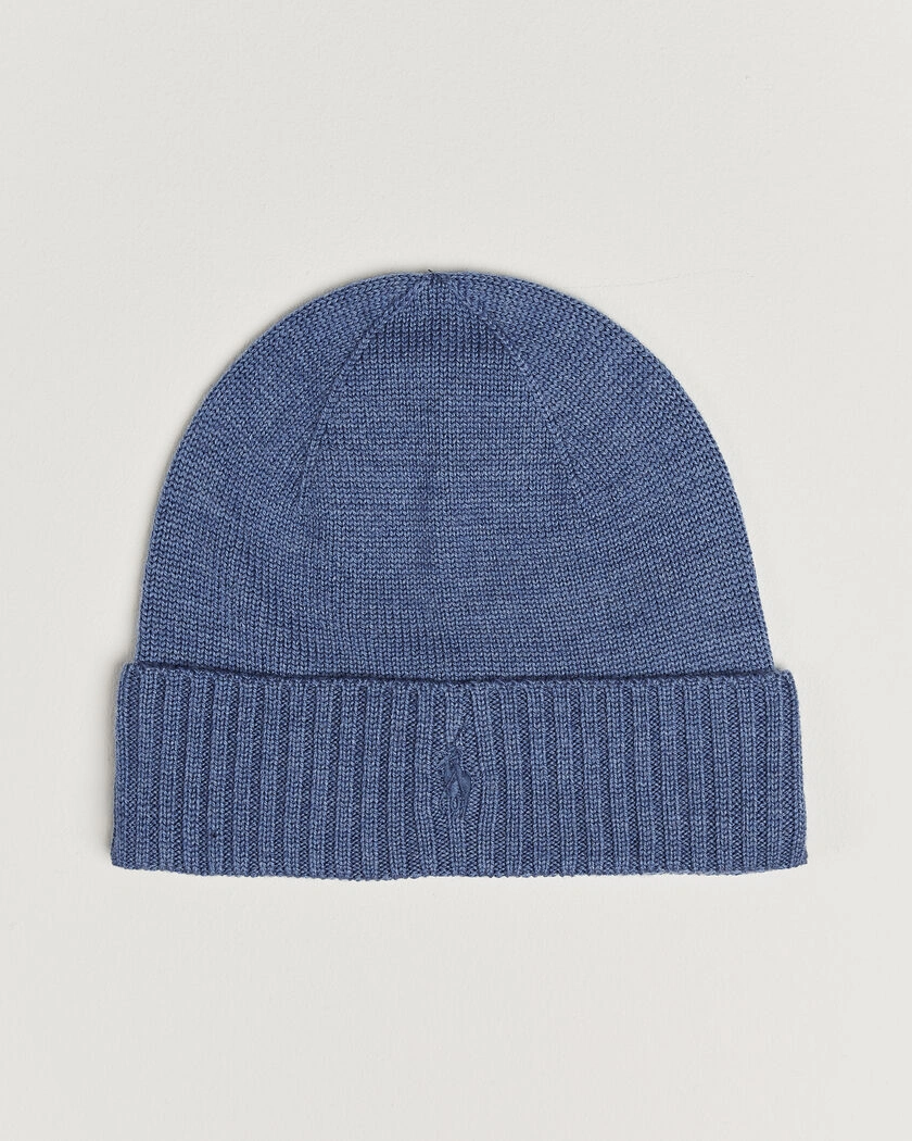 Polo Ralph Lauren Merino Beanie Clarity Blue Heather – Blå