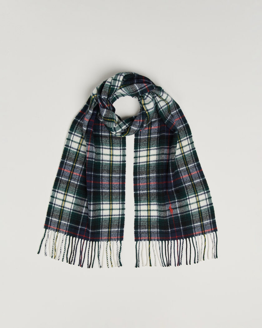Polo Ralph Lauren Classic Wool Scarf Cream Multi – Flerfärgad