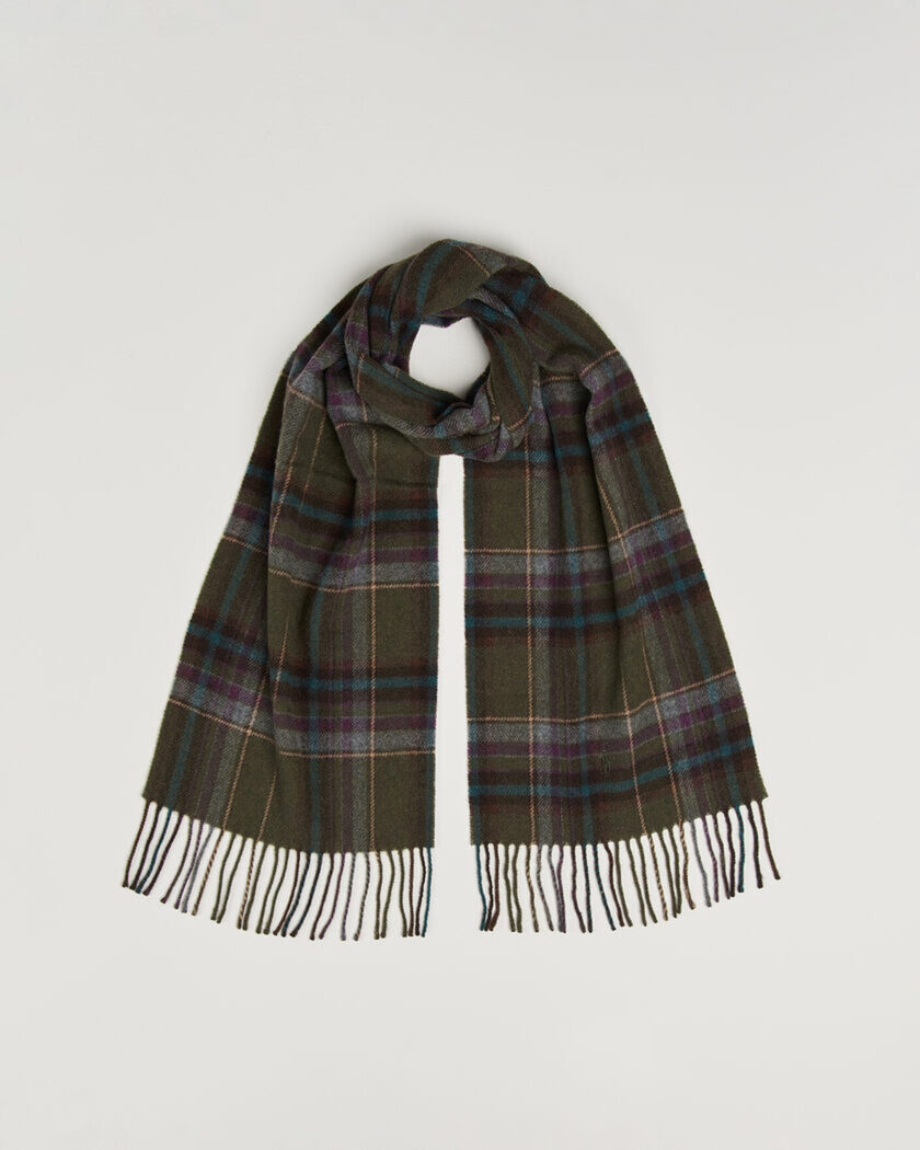 Polo Ralph Lauren Classic Wool Scarf Olive – Grön