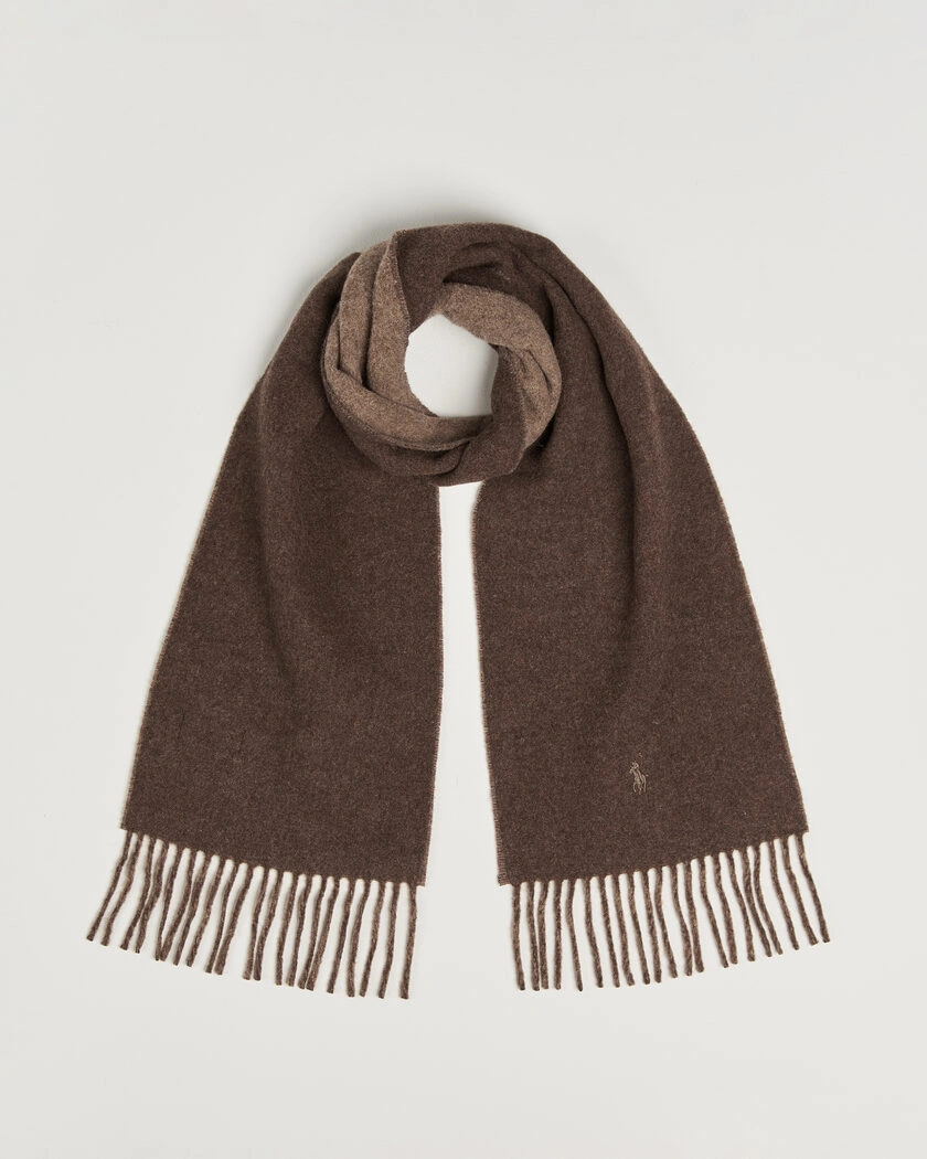 Polo Ralph Lauren Reversible Wool Scarf Nutmeg/Brown – Brun