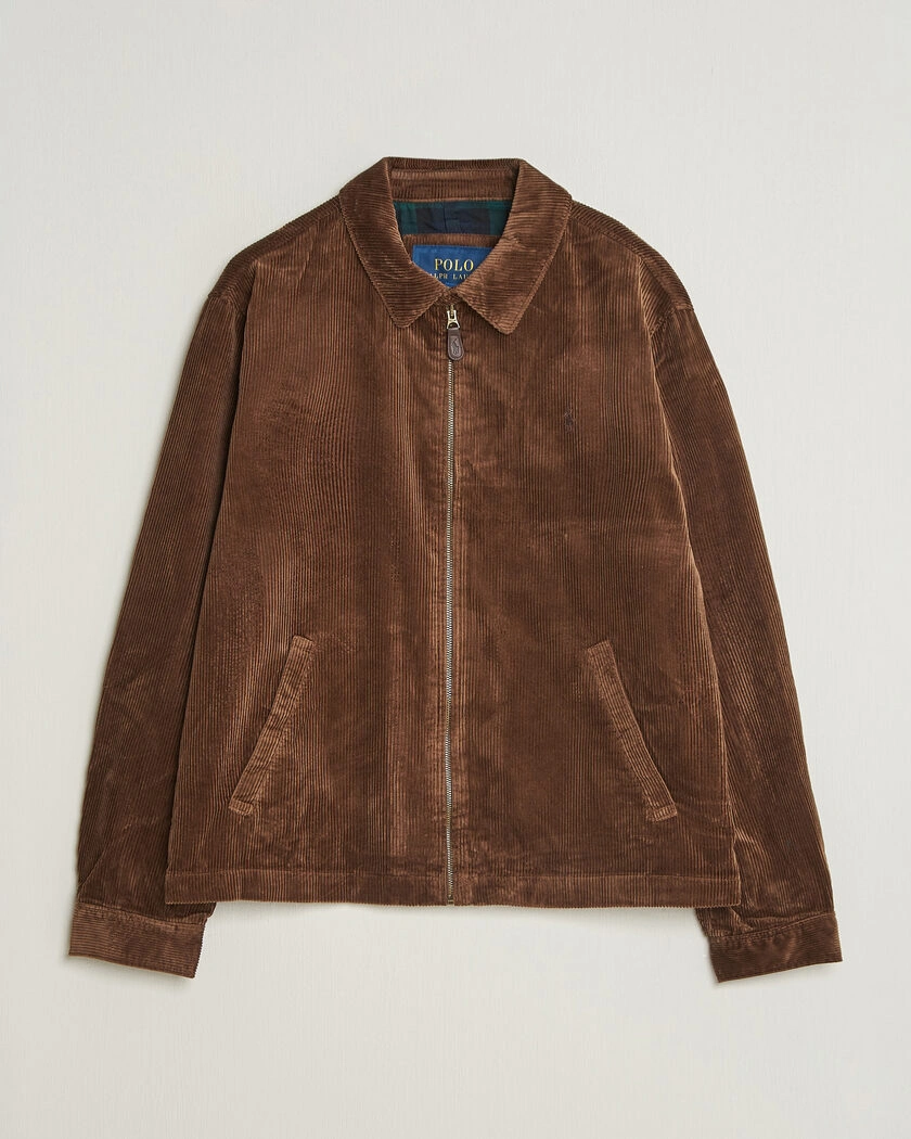 Polo Ralph Lauren Lined Corduroy Windbreaker Pale Russet – Brun
