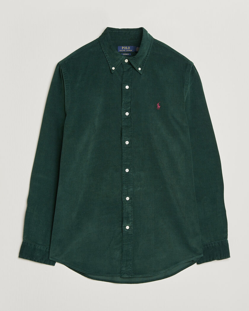 Polo Ralph Lauren Custom Fit BD Corduroy Shirt Moss Agate – Grön