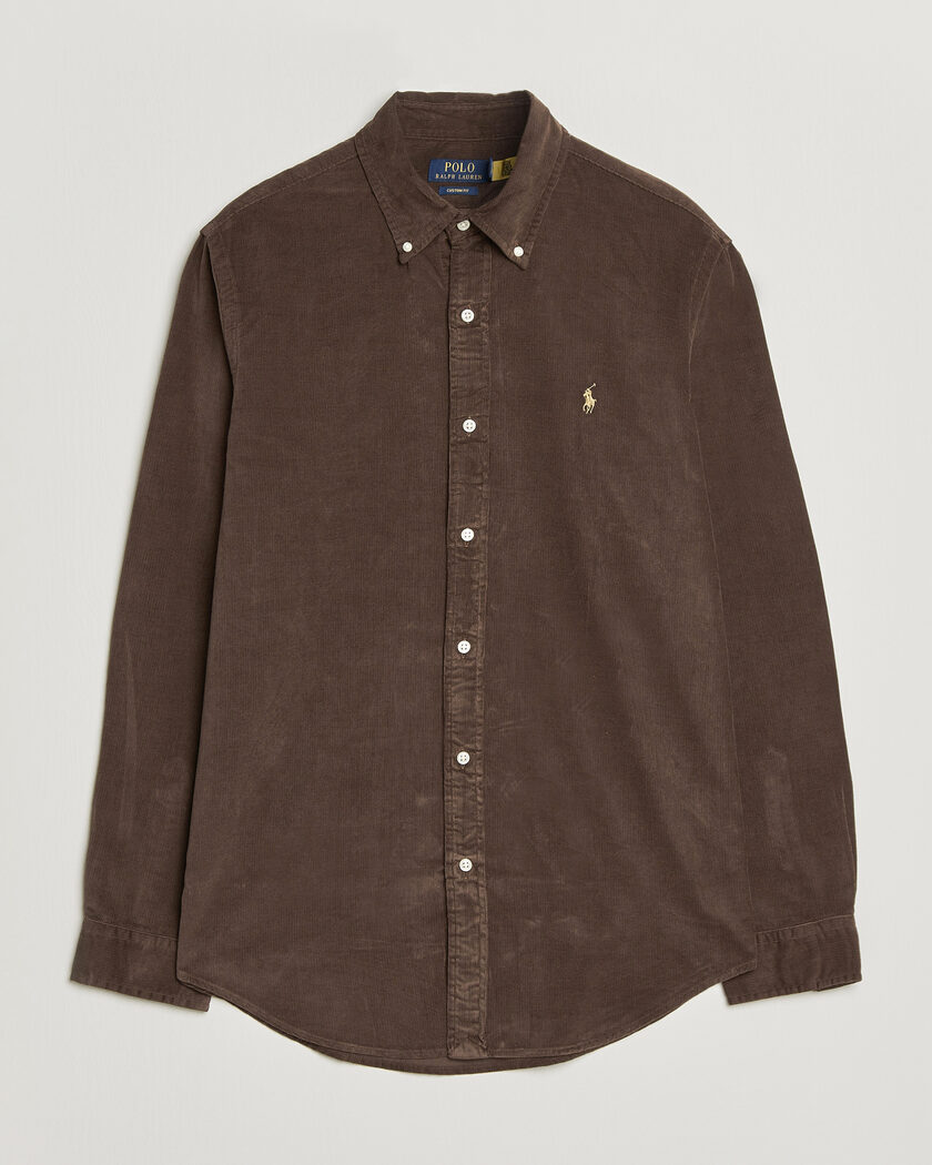 Polo Ralph Lauren Custom Fit BD Corduroy Shirt Nutmeg Brown – Brun