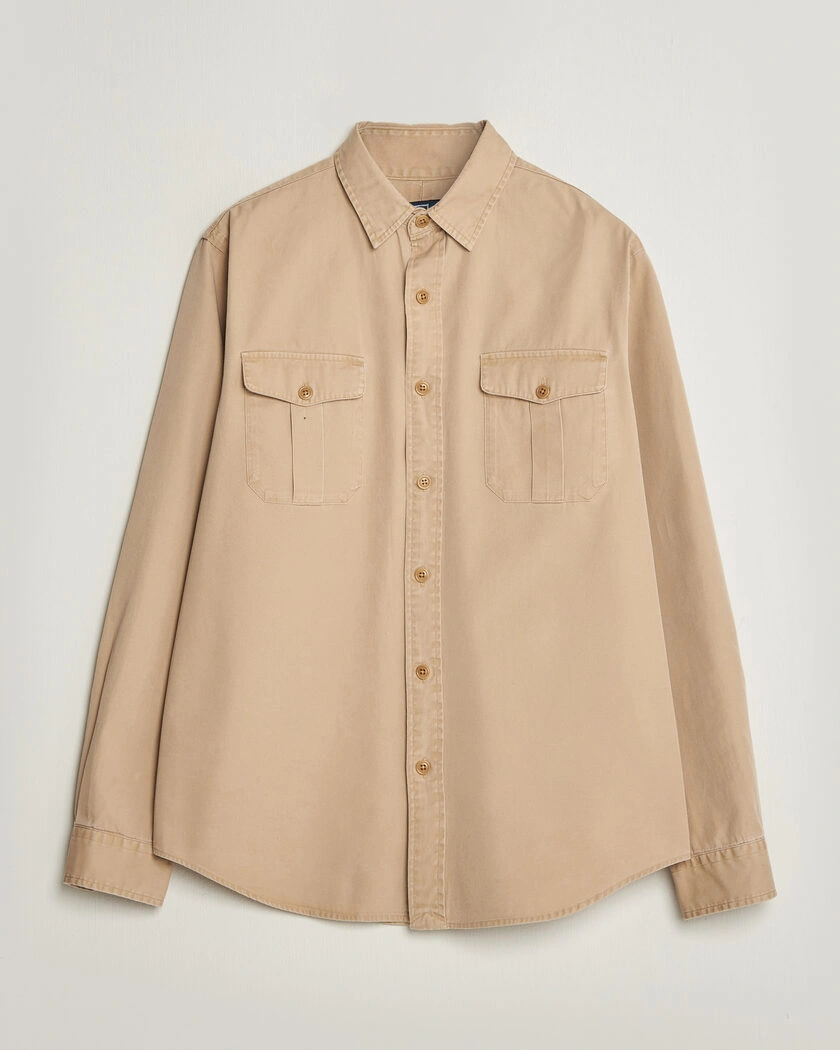 Polo Ralph Lauren Litchfield Washed Chino Overshirt Vintage Khaki – Beige
