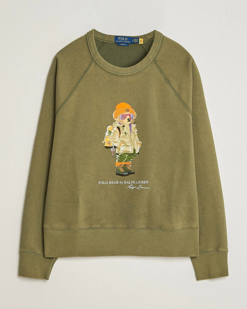 Polo Ralph Lauren Fleece Bear Sweatshirt Cruise Olive – Grön