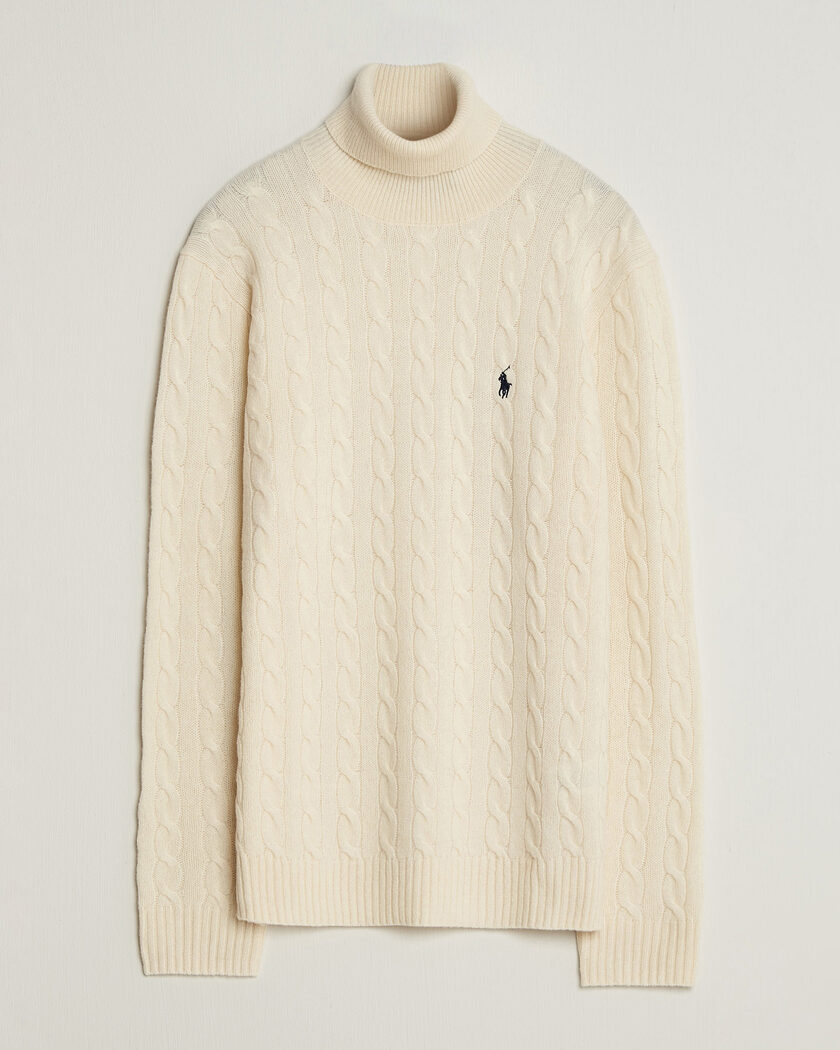 Polo Ralph Lauren Wool/Cashmere Rollneck Andover Cream – Vit