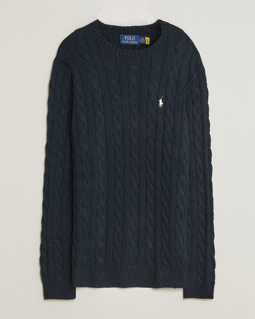 Polo Ralph Lauren Cotton Cable Pullover  Hunter Navy – Blå