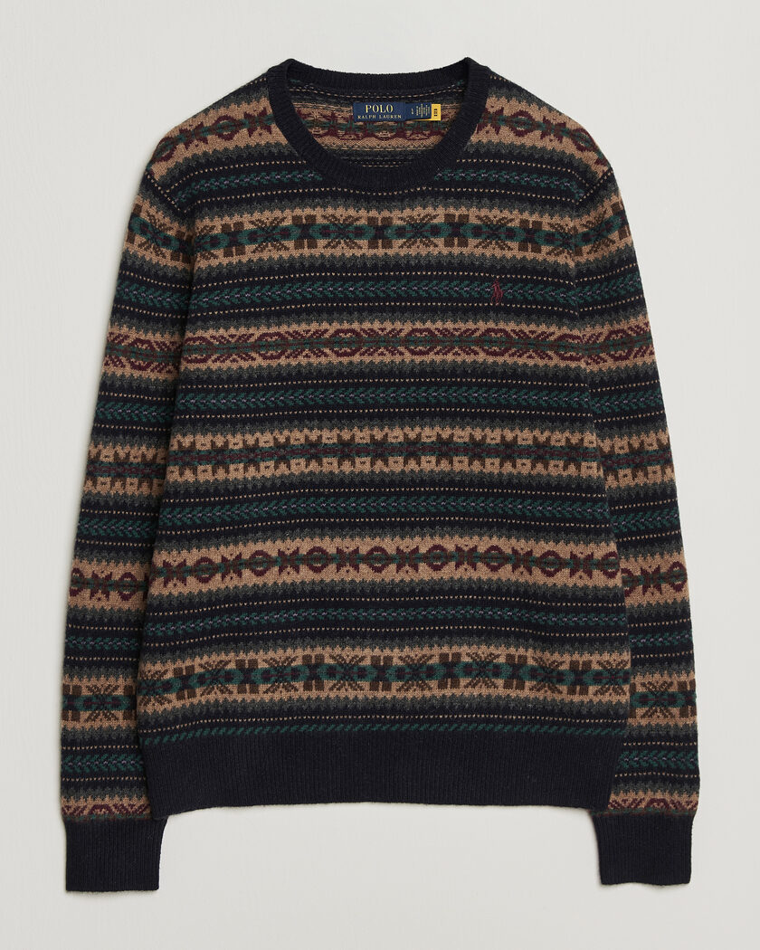 Polo Ralph Lauren Fair Isle Wool Sweater Navy Combo – Blå
