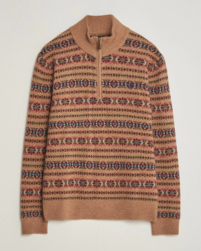 Polo Ralph Lauren Fair Isle Wool Half-Zip Multi Combo – Flerfärgad