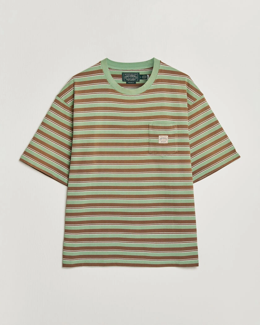 Polo Ralph Lauren Relaxed Fit Striped T-Shirt Outback Green – Brun