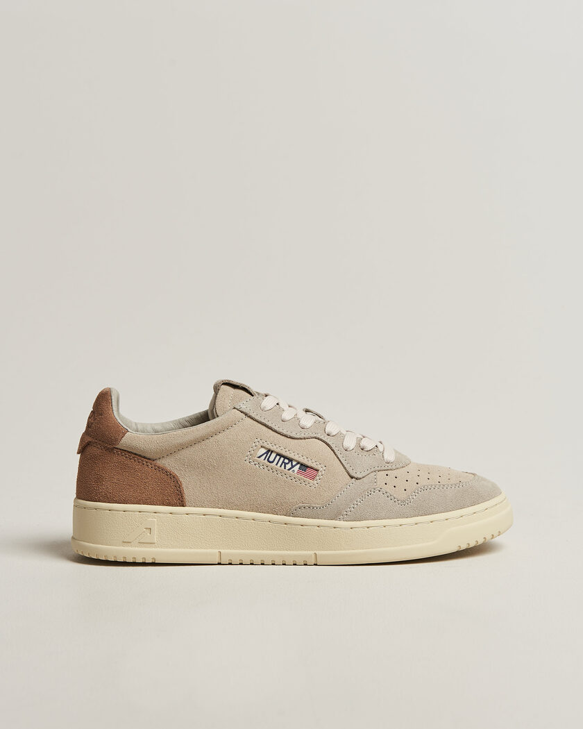 Autry Medalist Low Suede Mix Sneaker Brown/Beige/White – Flerfärgad