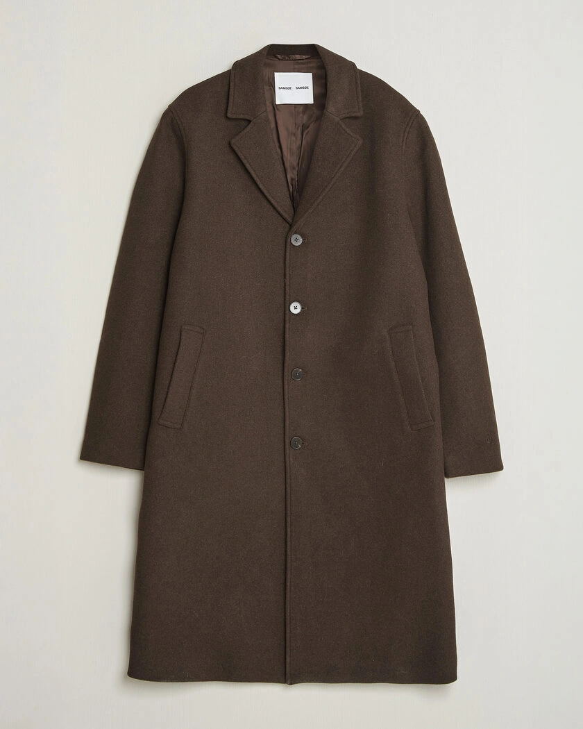 Samsøe Samsøe Falco Wool Coat Delicioso – Brun