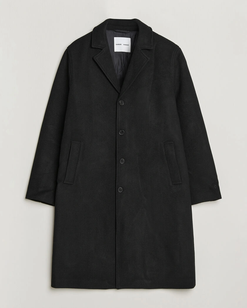 Samsøe Samsøe Falco Wool Coat Black – Svart