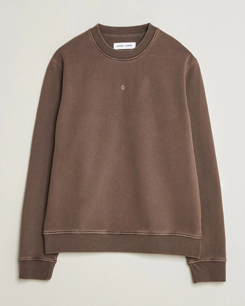 Samsøe Samsøe Ollie Washed Crew Neck Sweatshirt Delicioso – Brun