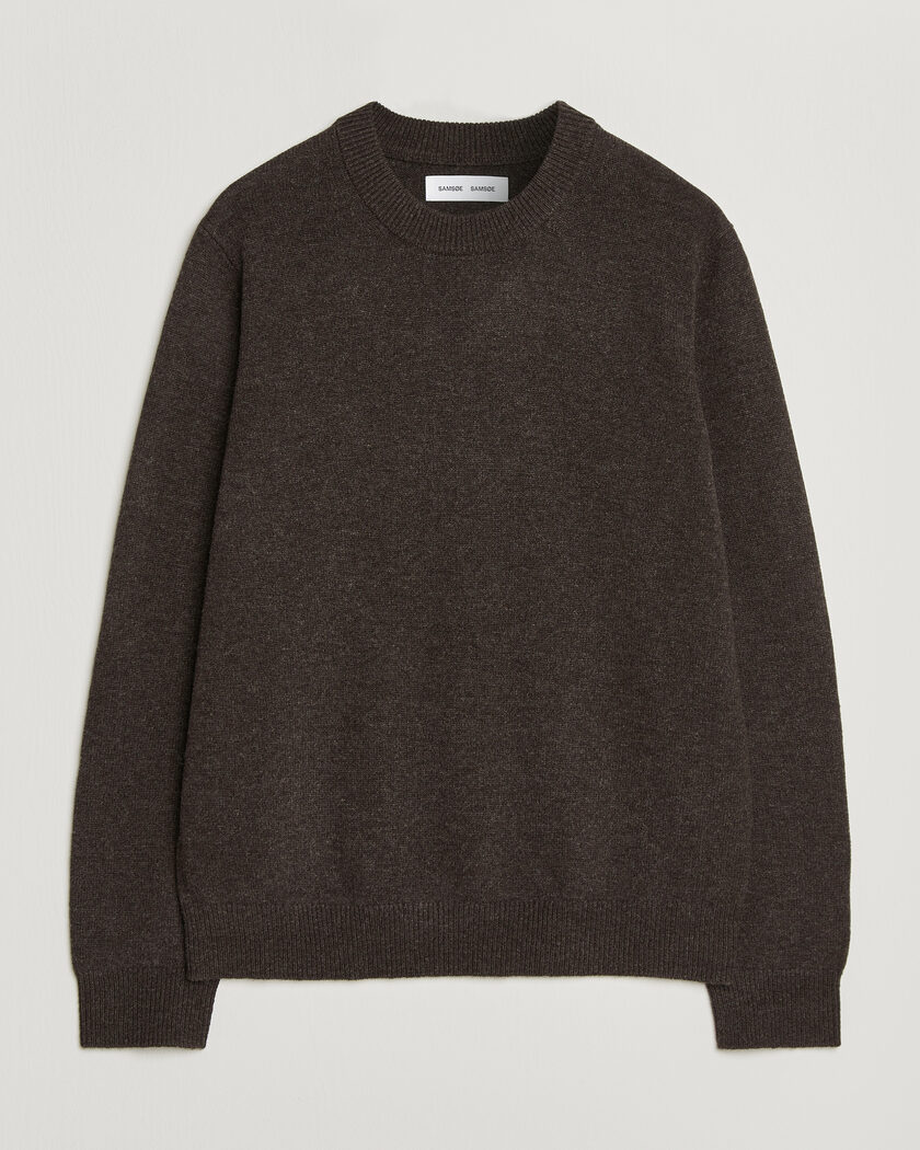 Samsøe Samsøe Isak Knitted Crew Neck Delicioso – Brun