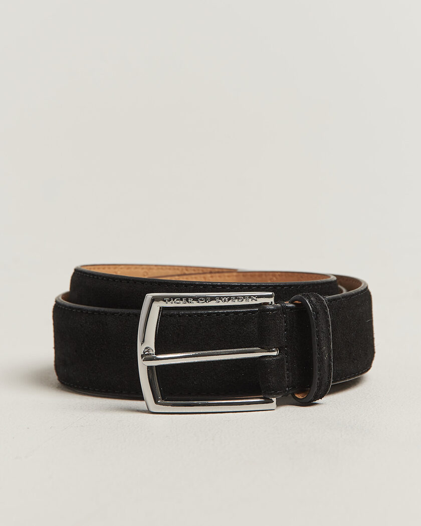Tiger of Sweden Bergstroms Suede Belt Black – Svart