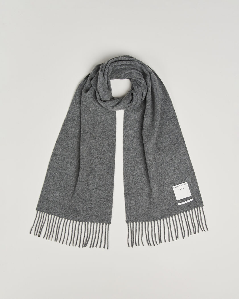 Tiger of Sweden Sylan Wool Scarf Charcoal – Grå