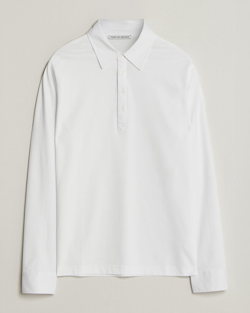 Tiger of Sweden Tanner Mercerized Cotton Polo Pure White – Vit