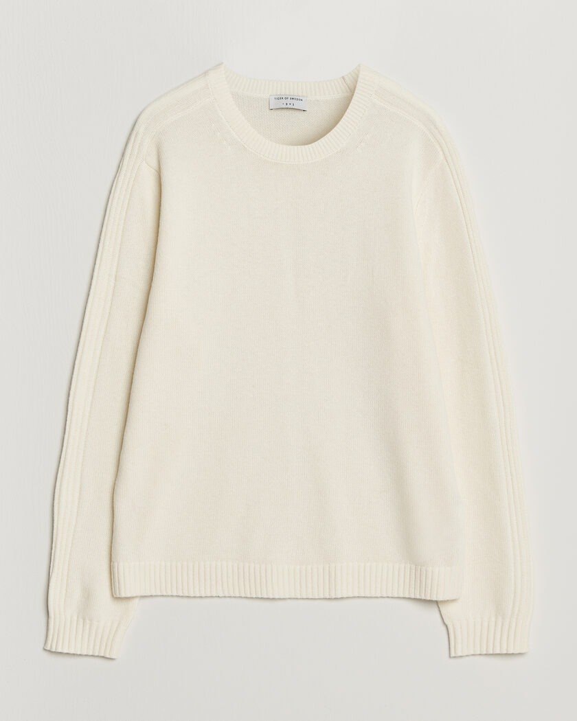 Tiger of Sweden Wilfred Wool/Cashmere Sweater Porcelain Cream – Vit