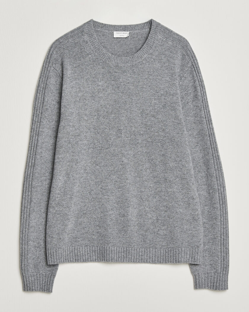 Tiger of Sweden Wilfred Wool/Cashmere Sweater Light Grey Melange – Grå