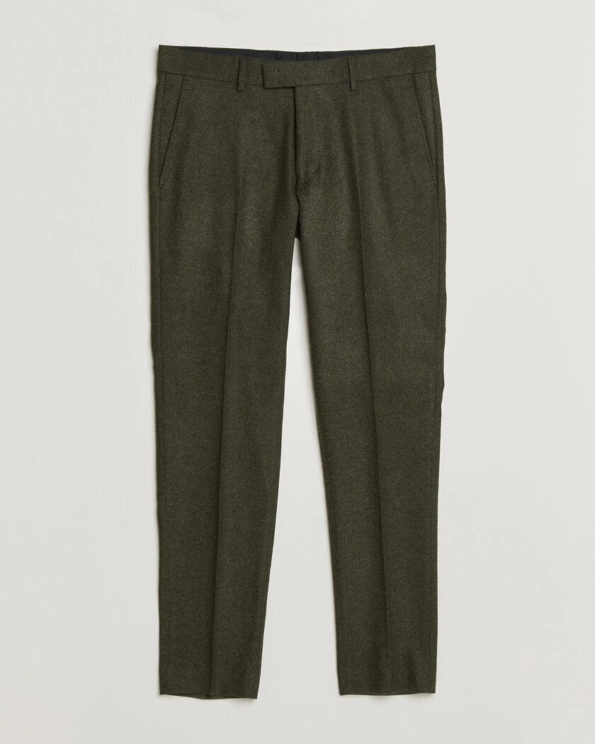 Tiger of Sweden Tenuta Wool Flannel Suit Trousers Muted Canopy – Grön