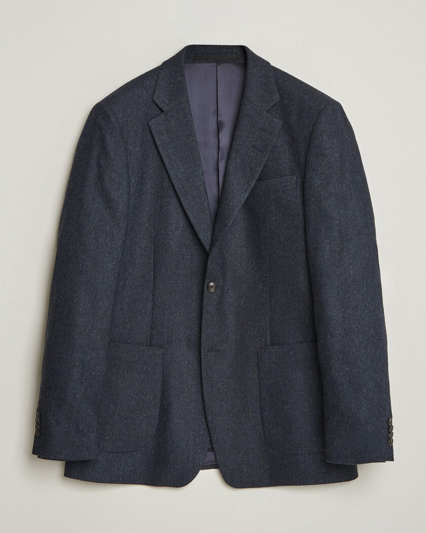 Tiger of Sweden Justin Wool Flannel Suit Blazer Midnight Blue – Blå